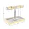 Natural Themed Gold and White Wood Jewelry Stand, 10" x 12" x 7"